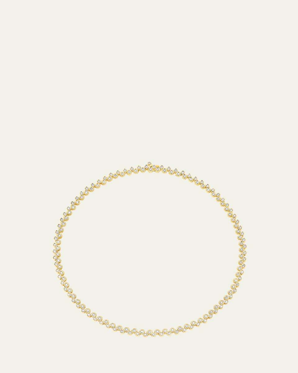Clique Riviere Diamond Bezel Statement Necklace